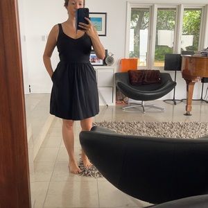 Black tank dress Cynthia rowley small gold zipper